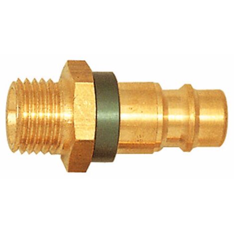 Riegler Unverwechselbarer Nippel NW 7,8, Messing blank, G 1/4 AG, grün