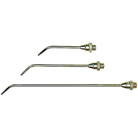 Riegler Verlängerungsdüse, Bohrung 3,0 mm, MS vern., 100 mm lang gebogen