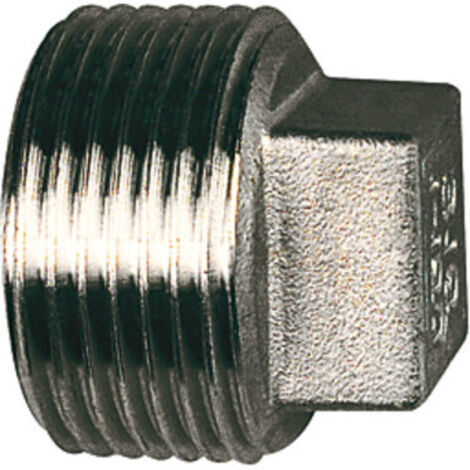 Riegler Verschlussstopfen, Vierkant, G 1/4, SW 9, Edelstahl 1.4408
