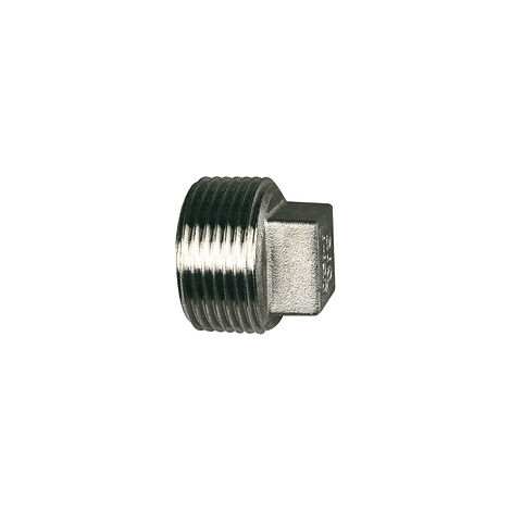 Riegler Verschlussstopfen, Vierkant, G 3/8, SW 10, Edelstahl 1.4408