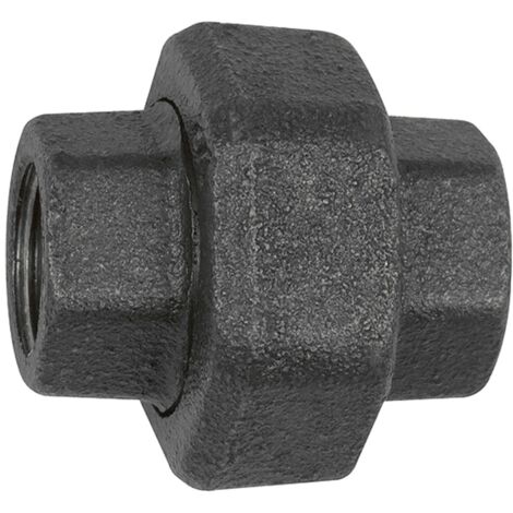Riegler Verschraubung 330, flachdichtend, Rp 1/2, Rp 1/2, Temperg. schw.