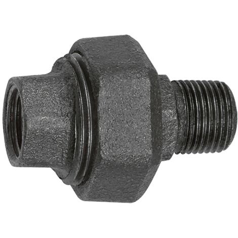 Riegler Verschraubung 331, flachdichtend, R 1/2, Rp 1/2, Temperg. schw.