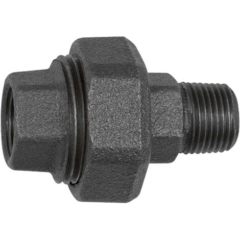 Riegler Verschraubung 341, konisch dicht., R 3/4, Rp 3/4, Temperg. schw.