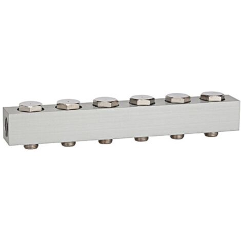 Riegler Versorgungsleiste für Wegeventile, mit 6 Ventilpositionen, G 1/4