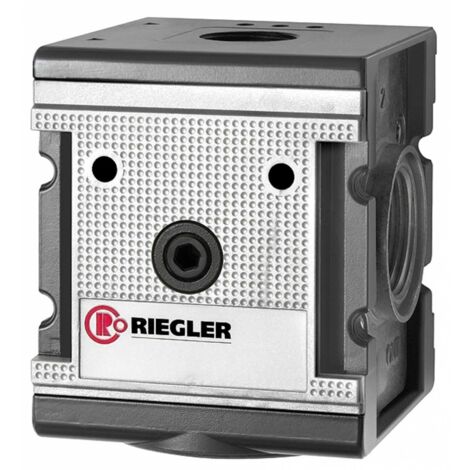 Riegler Verteiler »multifix«, breite Ausführung, BG 4, G 3/4, 4 Abgänge