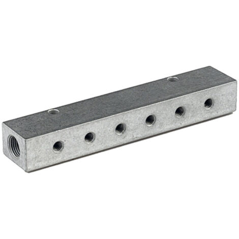 Riegler Verteilerleiste, Abgänge einseitig, Eingang 2x3/8, Ausgang 6x1/4