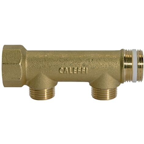 Riegler Verteilerrohr, 2 Abgänge, Eingang 2x1, Ausgang 2x1/2 AG, MS