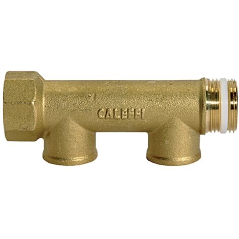Riegler Verteilerrohr, 2 Abgänge, Eingang 2x1, Ausgang 2x1/2 IG, MS