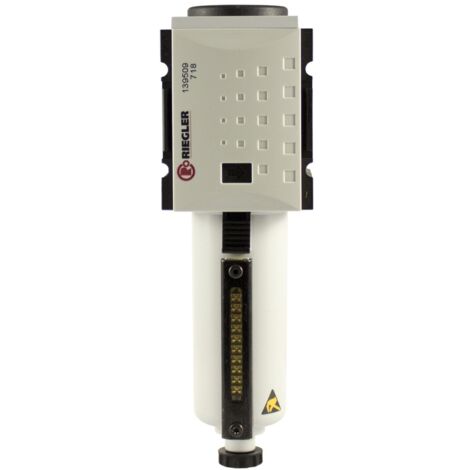 Riegler Vorfilter »FUTURA«, Metallbeh., Sichtrohr, 0,3 µm, BG1, G 3/8, VA