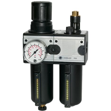 Riegler Wartungseinheit 2-tlg. »multifix« mit Metallbehälter, BG 1, G 3/8