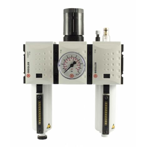 Riegler Wartungseinheit 3-tlg. »FUTURA«, MBeh., BG1, G1/4, 0,5-16 bar, HA