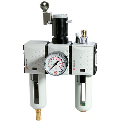 Riegler Wartungseinheit 3-tlg. »FUTURA«, PC, BG 2, G 1/2, 0,5-16 bar, VA