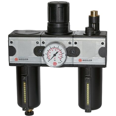 Riegler Wartungseinheit 3-tlg. »multifix« mit Metallbehälter, BG 3, G 3/4
