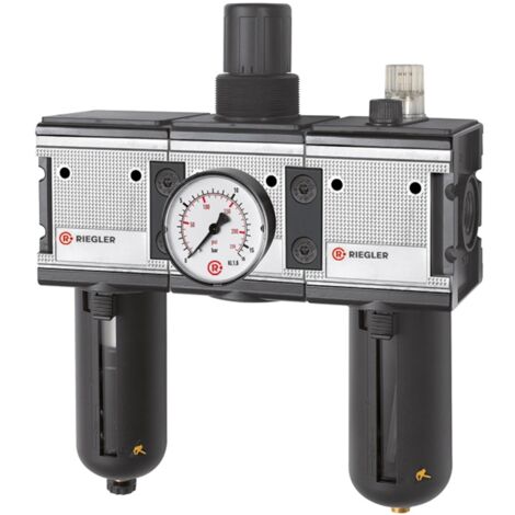 Riegler Wartungseinheit 3-tlg. »multifix«, PC-Beh., Schutzkorb, BG4, G3/4