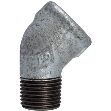 Riegler Winkel 121, 45°, IG/AG, Rp/R 1 1/4, schw. Temperguss feuerverz.