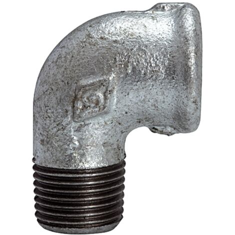 Riegler Winkel 92, 90°, IG/AG, Rp/R 3, schwarzer Temperguss feuerverz.