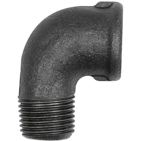 Riegler Winkel 92, 90°, Rp 1 1/2 i., R 1 1/2 a., Temperguss schwarz