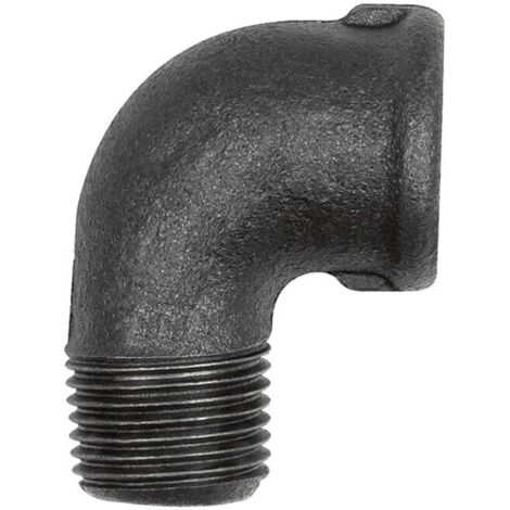 Riegler Winkel 92, 90°, Rp 1/2 i., R 1/2 a., Temperguss schwarz