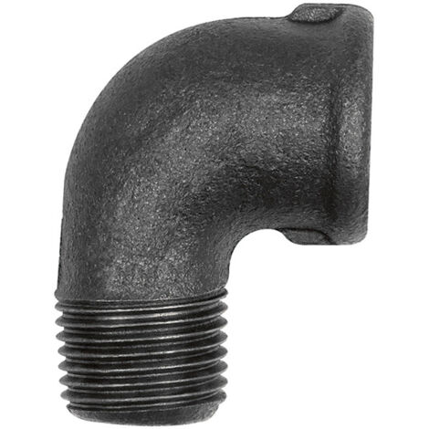 Riegler Winkel 92, 90°, Rp 3/4 i., R 3/4 a., Temperguss schwarz