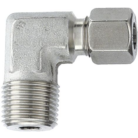 Riegler Winkel-Einschraubverschr. R 1/2 a., Rohr-Ã˜ 18, ES 1.4571, 315bar