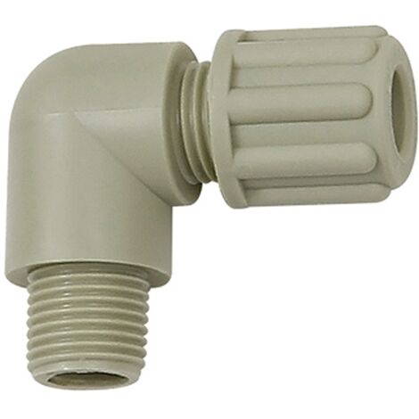 Riegler Winkel-Einschraubverschraubung G 3/8 a., für Schlauch 9/12 mm, PP