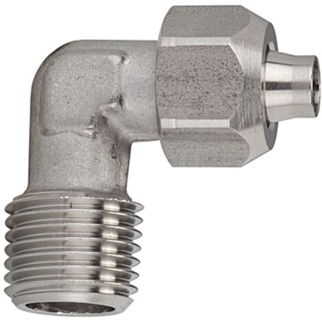 Riegler Winkel-Einschraubverschraubung, R 1/8 a., Schlauch 6/4, ES 1.4404