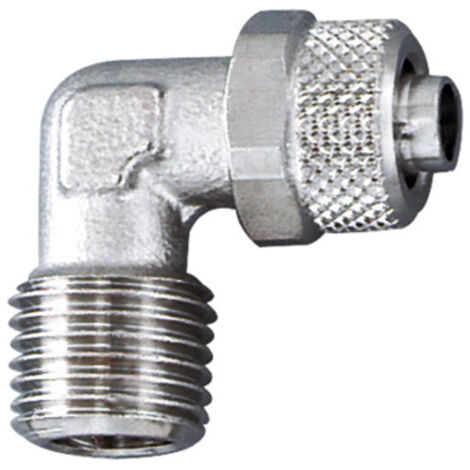 Riegler Winkel-Einschraubverschraubung, R 3/8 a., für Schlauch 8/6