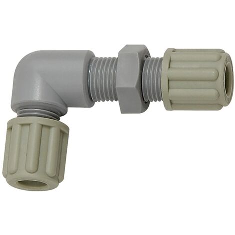 Riegler Winkel-Schottverbindung, M10x1,0, für Schlauch 4/6 mm, SW 14, PA