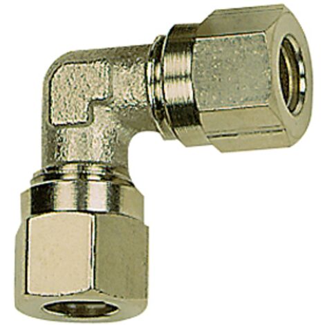 Riegler Winkel-Verschraubung, Rohr-Außen-Ø 8 mm, SW 11, SW1 14, MS vern.
