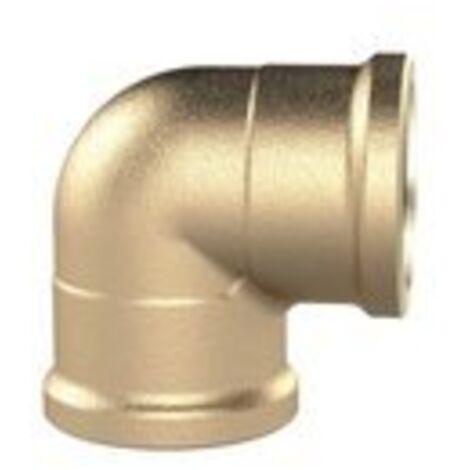 Riegler Winkelstück, 90°, innen/innen, G11/2, Druck 16 bar, Messing blank