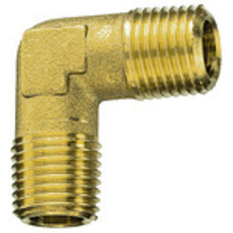 Riegler Winkelstück, außen/außen, R 1/8, SW 10, Messing blank