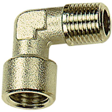 Riegler Winkelstück, innen/außen, G/R 1/2, SW 21, Messing vernickelt