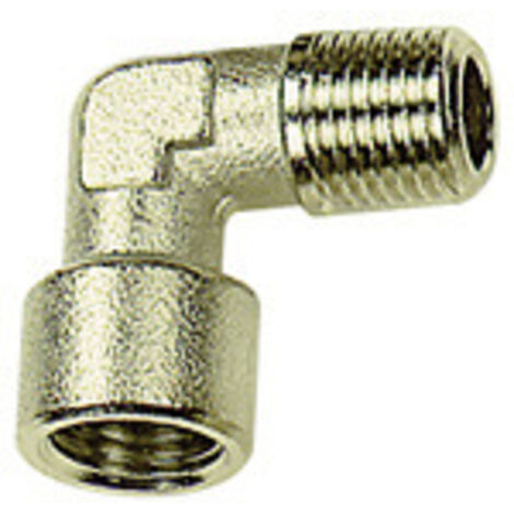 Riegler Winkelstück, innen/außen, G/R 1/4, SW 13, Messing vernickelt