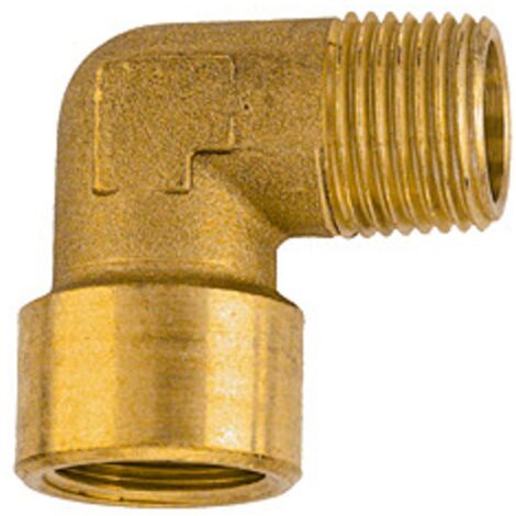 Riegler Winkelstück, innen/außen, G/R 3/4, SW 25, Messing blank