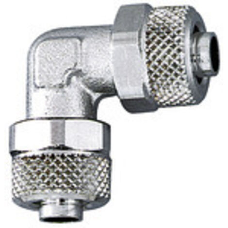 Riegler Winkelverbinder, für Schlauch 6/4 mm, SW 9, Messing vernickelt