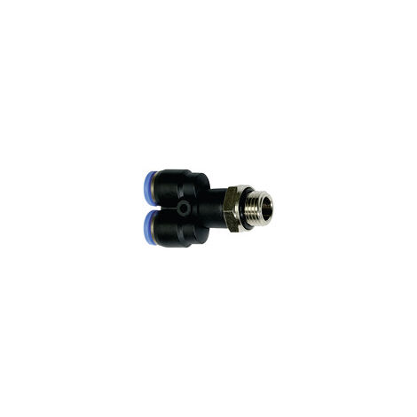 Riegler Y-Steckverschraubung »Blaue Serie«, drehbar, G 1/4 außen, Ø 4 mm