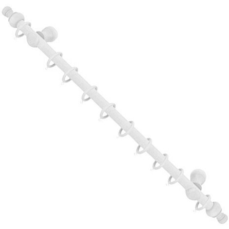 RIEL CHYC barra cortina madera completa 1,20 metros x 20 mm. blanco