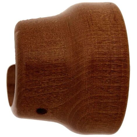 RIEL CHYC soporte madera liso lateral 20x 35 mm. nogal , Soporte madera liso- Medida: ø20x35 mm.- Color: nogal- Colocación lateral.- Ideal para el montaje d