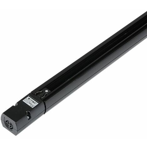 Riel de aluminio trifásico V-TAC, 1 metro de largo, color negro