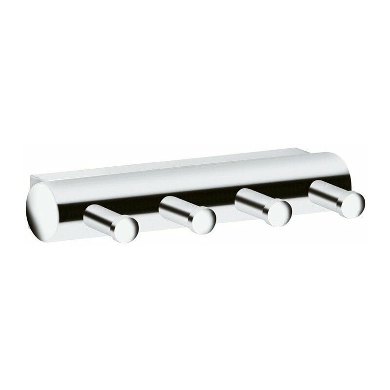 

Riel de gancho PLAN con 4 ganchos aluminio anodizado plateado KEUCO