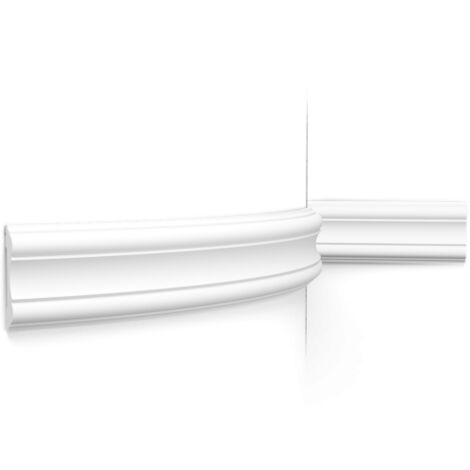 Riel para cuadros flexible, clásico y simétrico - Orac Decor - L200xP2,2xH10,1cm - P8040F