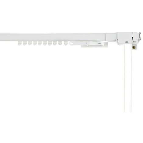 Riel reforzado extensible 120-210cm blanco cintacor - storplanet