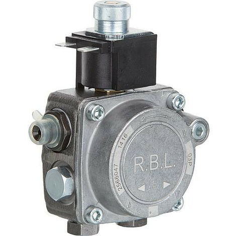 Riello – Pompe à fioul 1 allure – Arbre méplat 8 mm – Sens de rotation à droite – Raccord gicleur à droite – Électrovanne 1