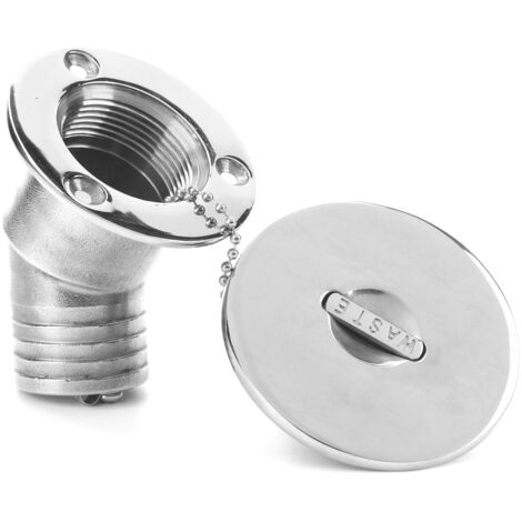 Riempimento acqua/carburante per ponte imbarcazione con tappo senza chiave, bocchettone di iniezione acqua/carburante in acciaio inox da 38 mm per ponte imbarcazione.
