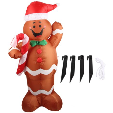 Riesiger aufblasbarer Lebkuchenmann für Weihnachten, Gartendekoration