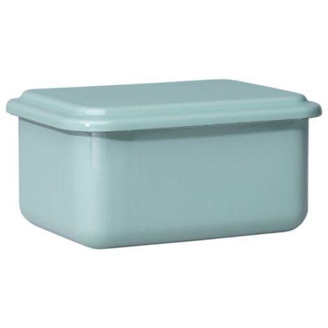 Riess barattolo smaltato con coperchio verde salvia