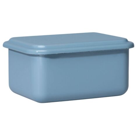 Riess contenitore con coperchio piccolo 15x11x7 cm smalto blu mirtillo