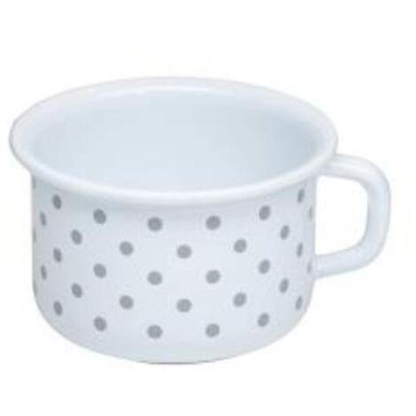 Riess Country Pünktchen Grau Kaffeeschale Ø10cm 0,4Liter
