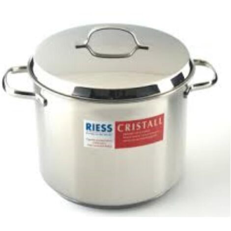 Riess Cristall pentola alta con coperchio Ø20cm in acciaio inox