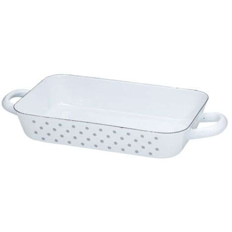Riess padella Ø26/17cm pirofila smaltata country dots grigio